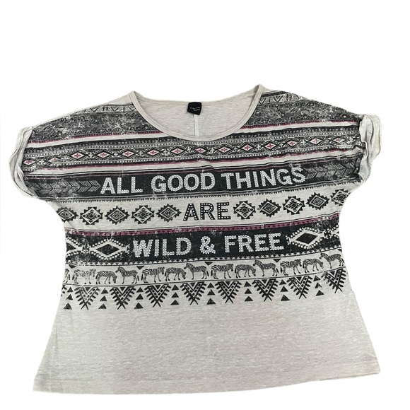 The Classic Medium Tan Graphic Rhinestone Short Sleeve Tee - Picture 5 of 8